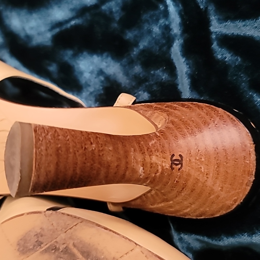 Chanel slingback shoes size 37.5 - Picture 6 of 7